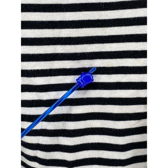 H&M BASIC Women’s Black-White Striped Crewneck Long Sleeve Sweatshirt SZ XL - Picture 5 of 11